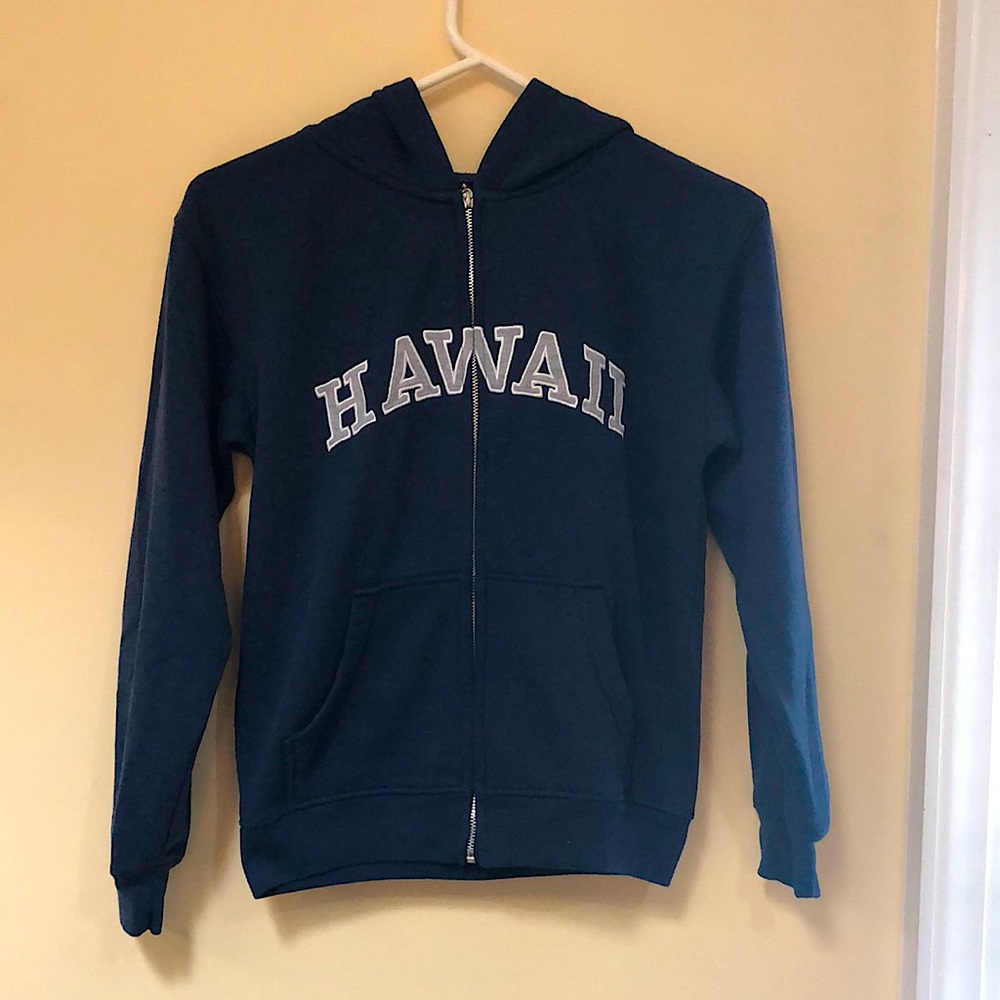 Navy blue Hawaii Zip Up Hoodie